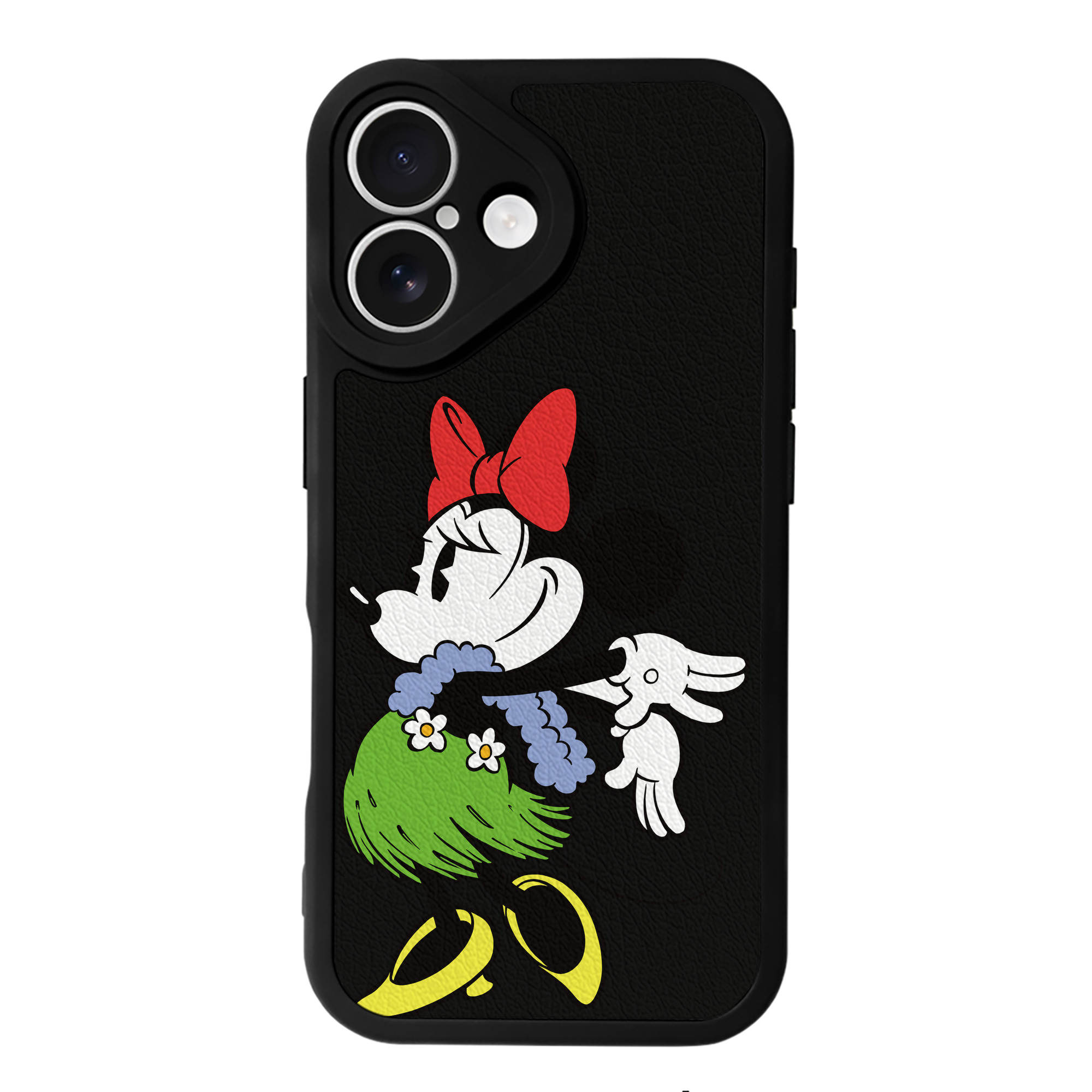 （画像用） ミッキーマウス Mickey Mouse 【iPhone 16シリーズ対応】シリコンスマホケース（レザー調） 材質：シリコン